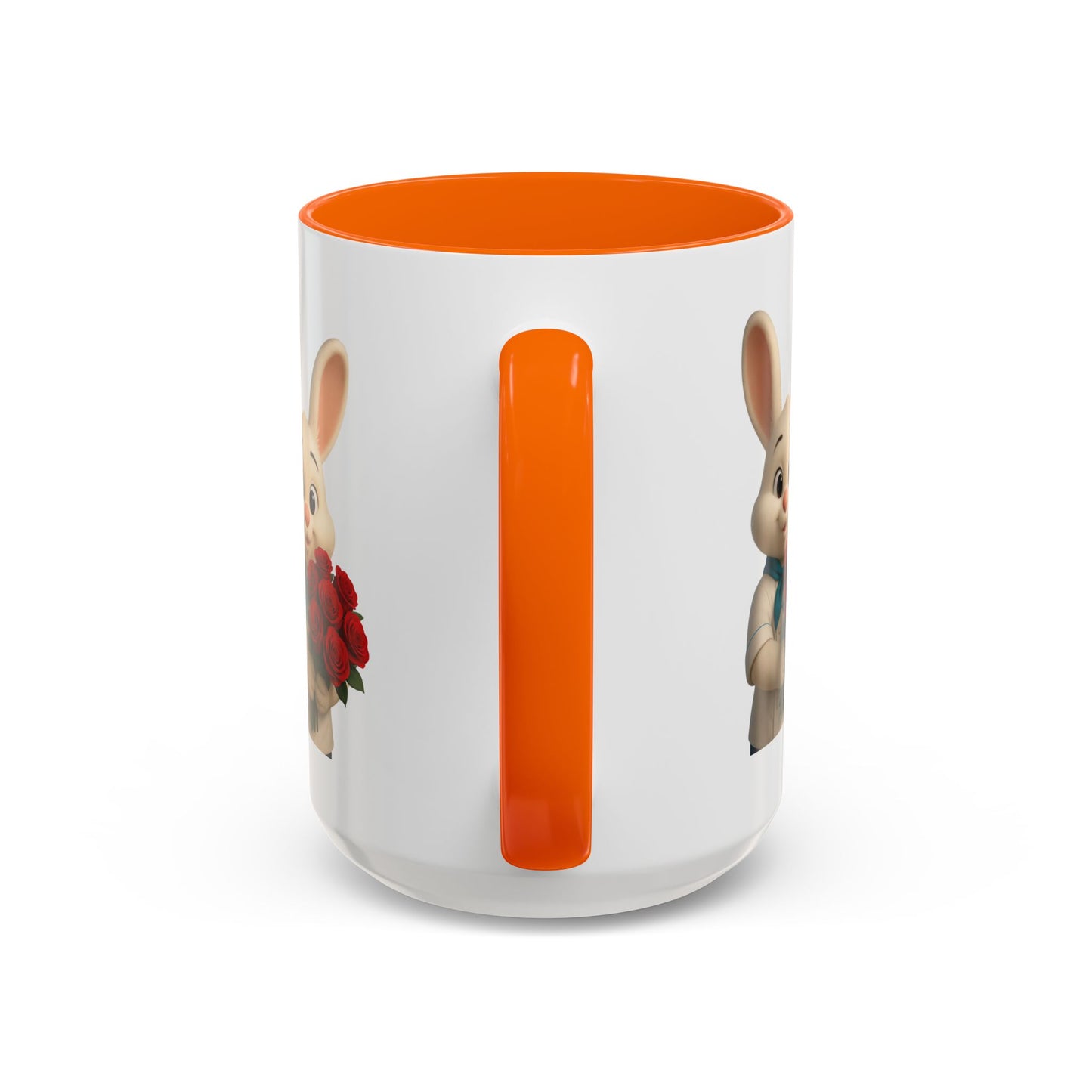 Cute Bunny Coffee Mug, Spring Gift, Valentine’s Day, Easter, Kitchen Decor, Gift for Animal Lovers, Floral Mug