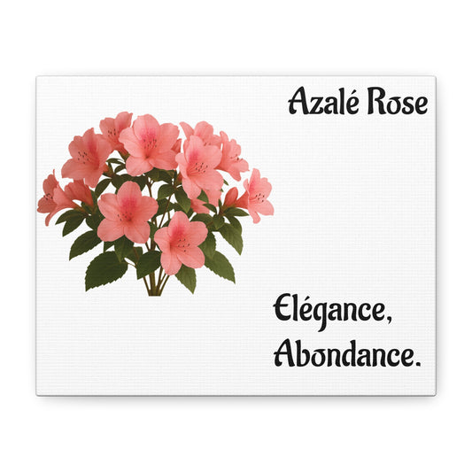 Elegant Azalea Rose Canvas Art, Floral Wall Decor, Home Decoration, Gifts for Her, Botanical Wall Art, Mother's Day Gift