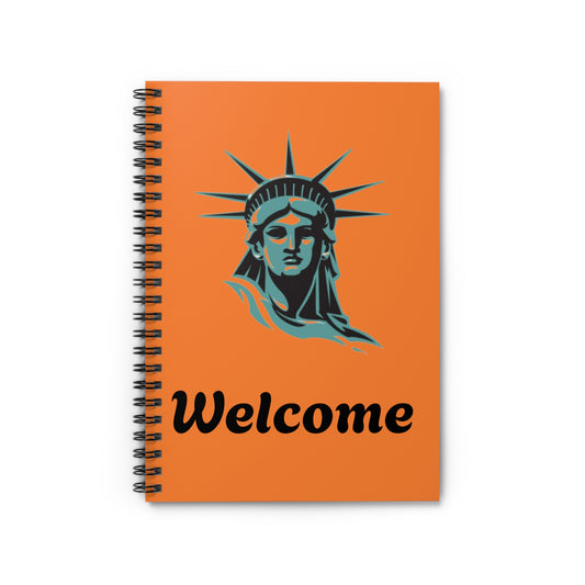 Statue of Liberty Welcome Notebook - A Creative Gift for New Beginnings, Perfect for School, Journaling, or Note-Taking