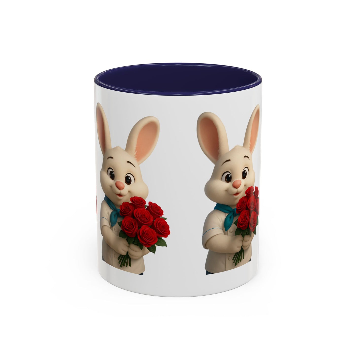 Cute Bunny Coffee Mug, Spring Gift, Valentine’s Day, Easter, Kitchen Decor, Gift for Animal Lovers, Floral Mug