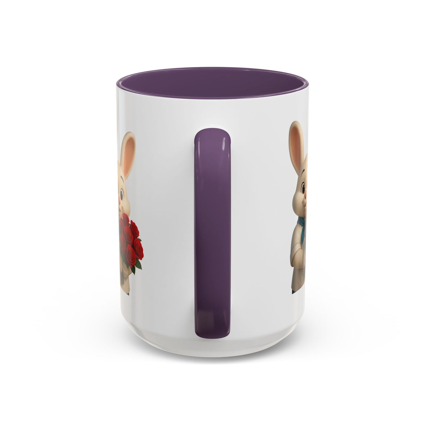 Cute Bunny Coffee Mug, Spring Gift, Valentine’s Day, Easter, Kitchen Decor, Gift for Animal Lovers, Floral Mug
