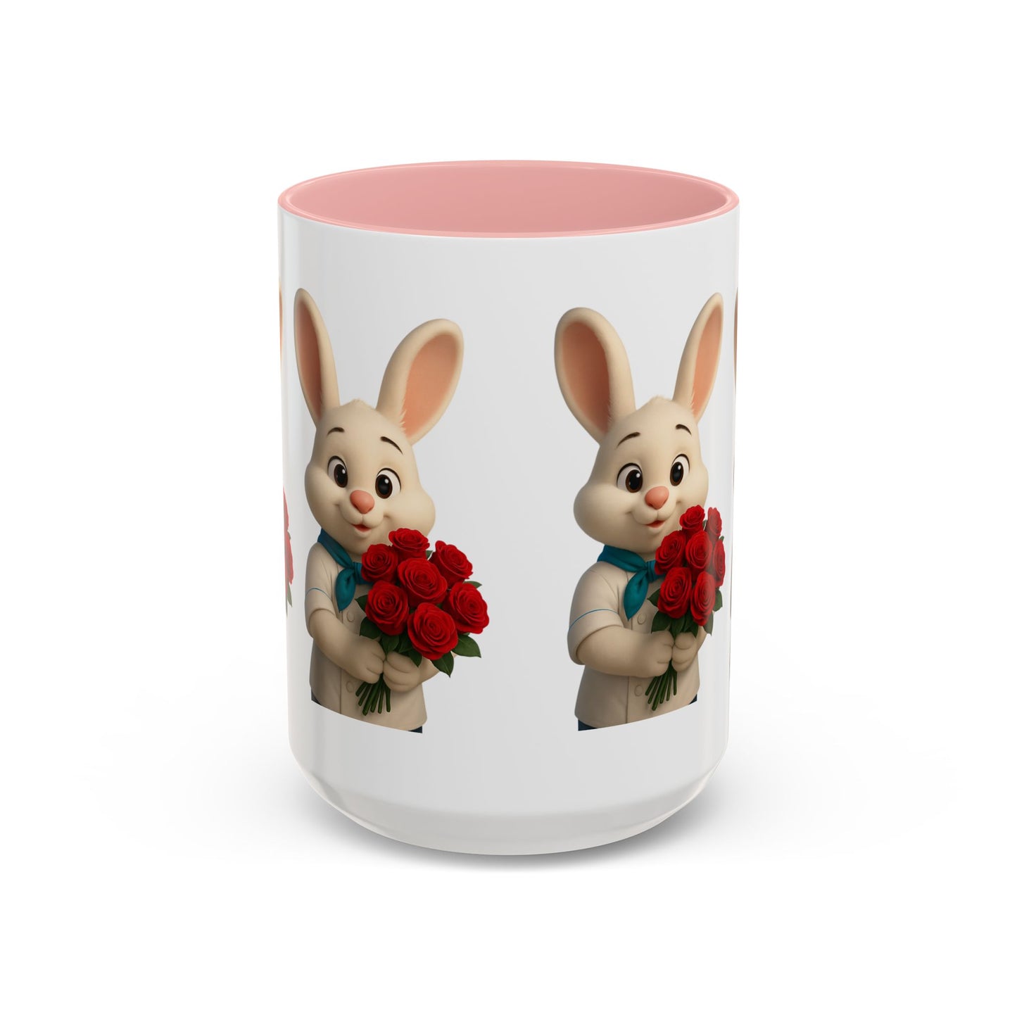 Cute Bunny Coffee Mug, Spring Gift, Valentine’s Day, Easter, Kitchen Decor, Gift for Animal Lovers, Floral Mug