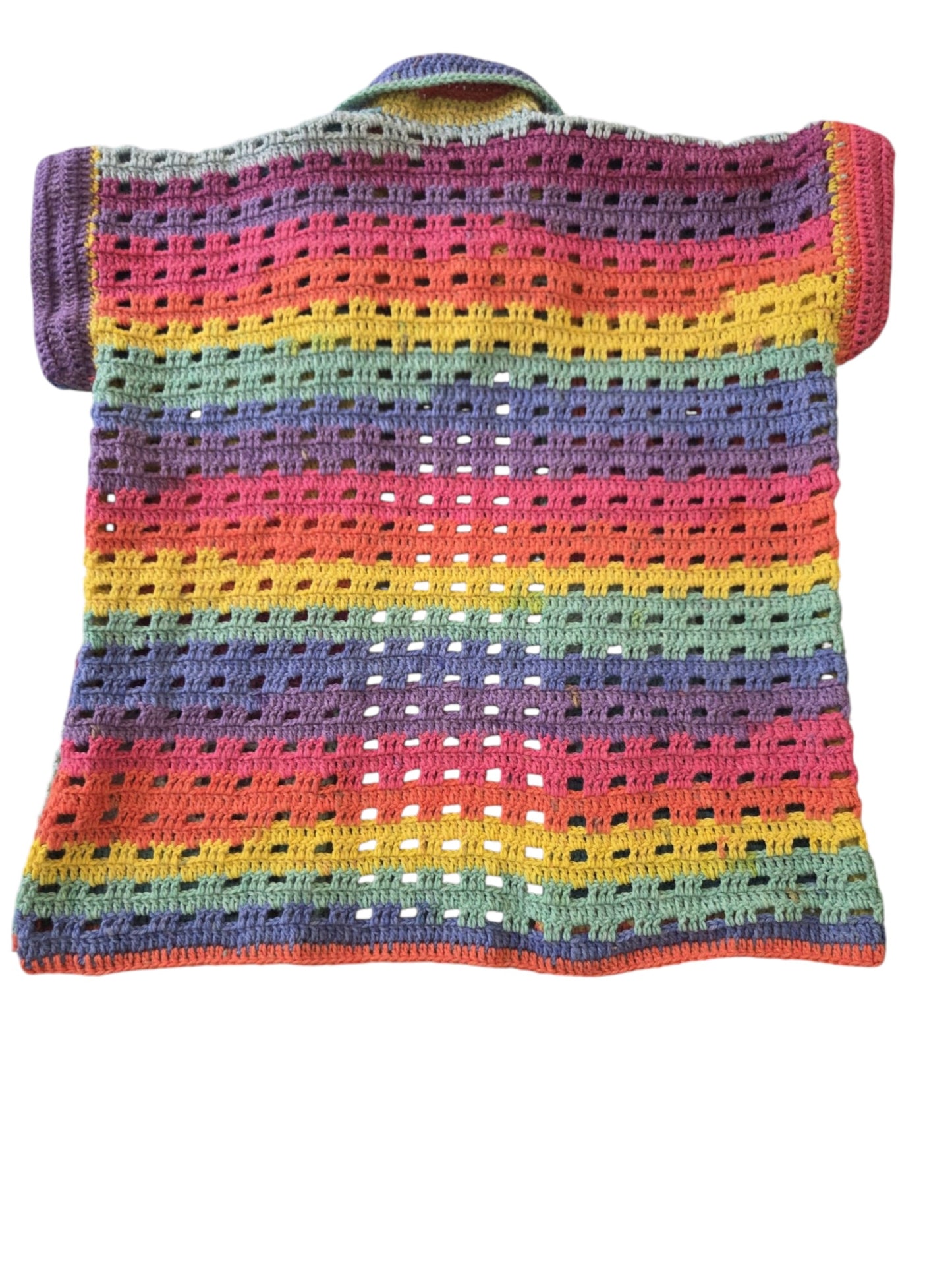 Chemise au Crochet Femme – Multicolore – Fait Main