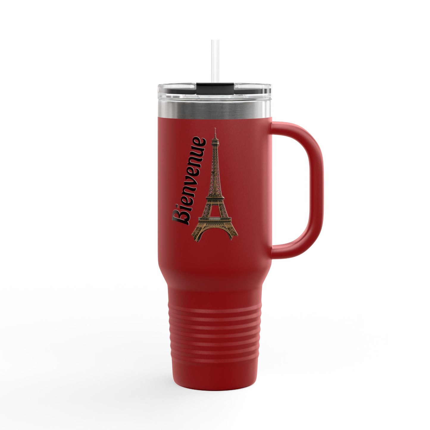 Eiffel Tower Insulated Travel Mug – 40oz, Keeps Drinks Hot/Cold, Perfect for Travel, Coffee Lovers, Gifts for Paris Enthusiasts