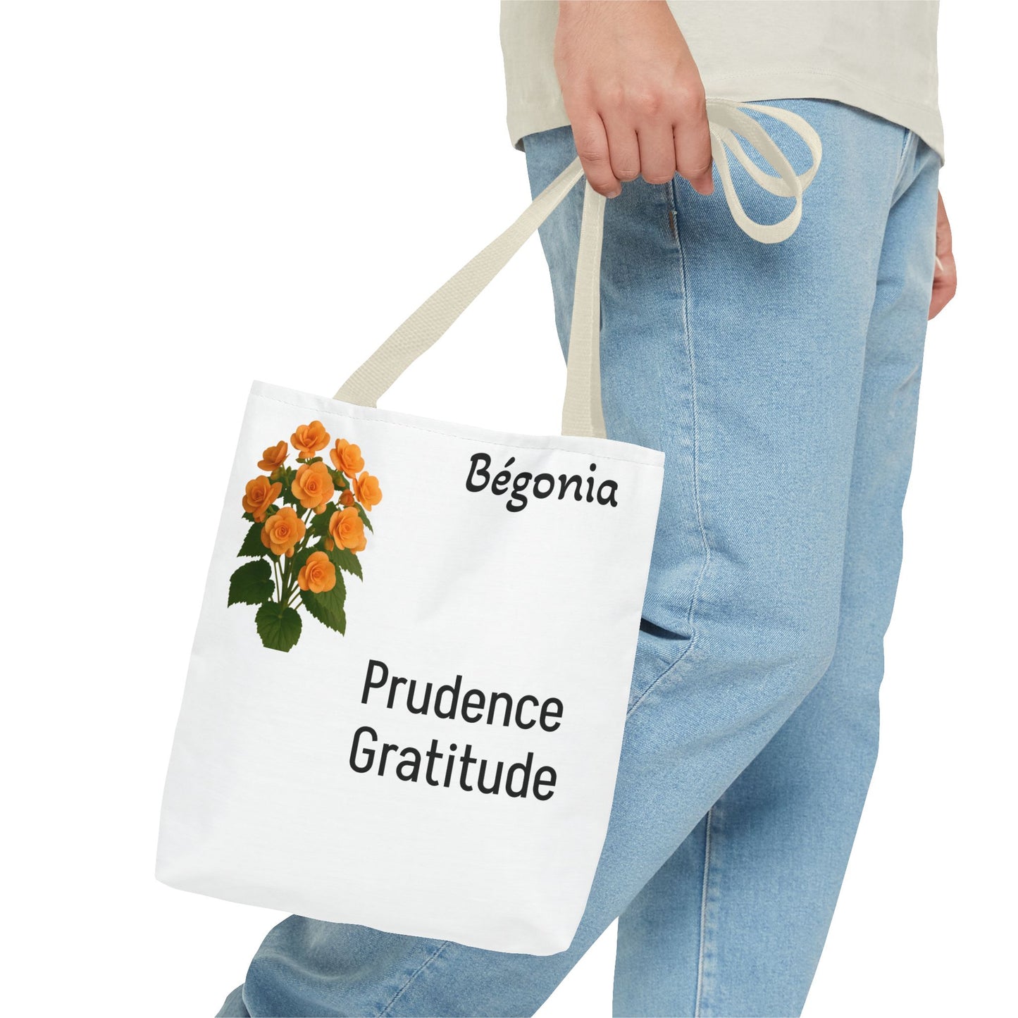 Botanical Gratitude Tote Bag, Floral Shopper, Eco-Friendly Gift Bag, Gardening Tote, Mother's Day Gift, Nature Lover Accessory