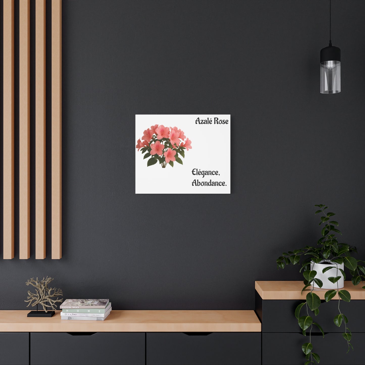 Elegant Azalea Rose Canvas Art, Floral Wall Decor, Home Decoration, Gifts for Her, Botanical Wall Art, Mother's Day Gift