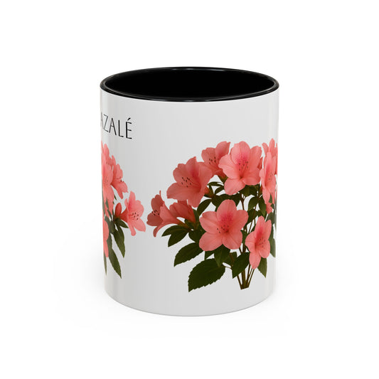 Azalea Floral Coffee Mug, Elegant Tea Cup, Gift for Garden Lovers, Mother's Day, Flower Enthusiasts, Home Decor