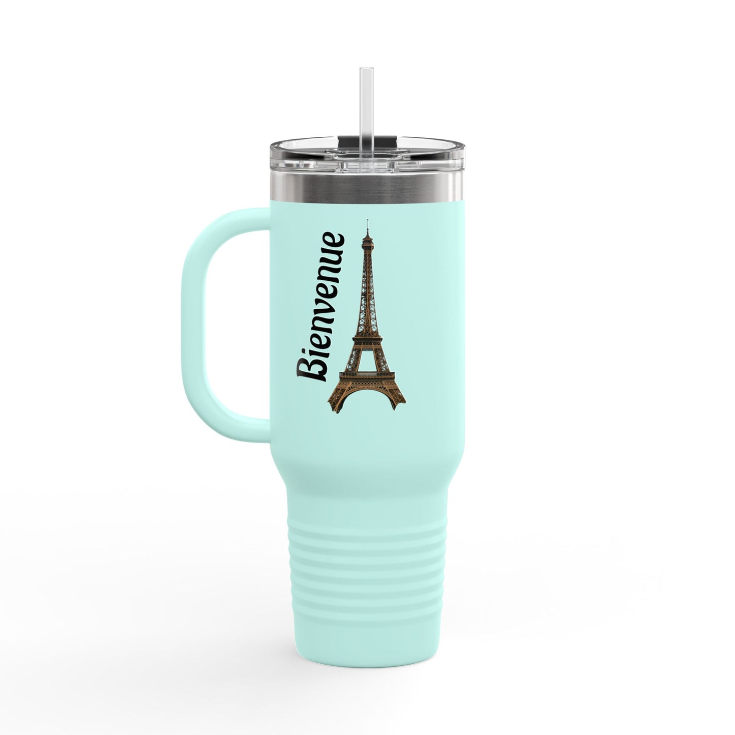 Eiffel Tower Insulated Travel Mug – 40oz, Keeps Drinks Hot/Cold, Perfect for Travel, Coffee Lovers, Gifts for Paris Enthusiasts