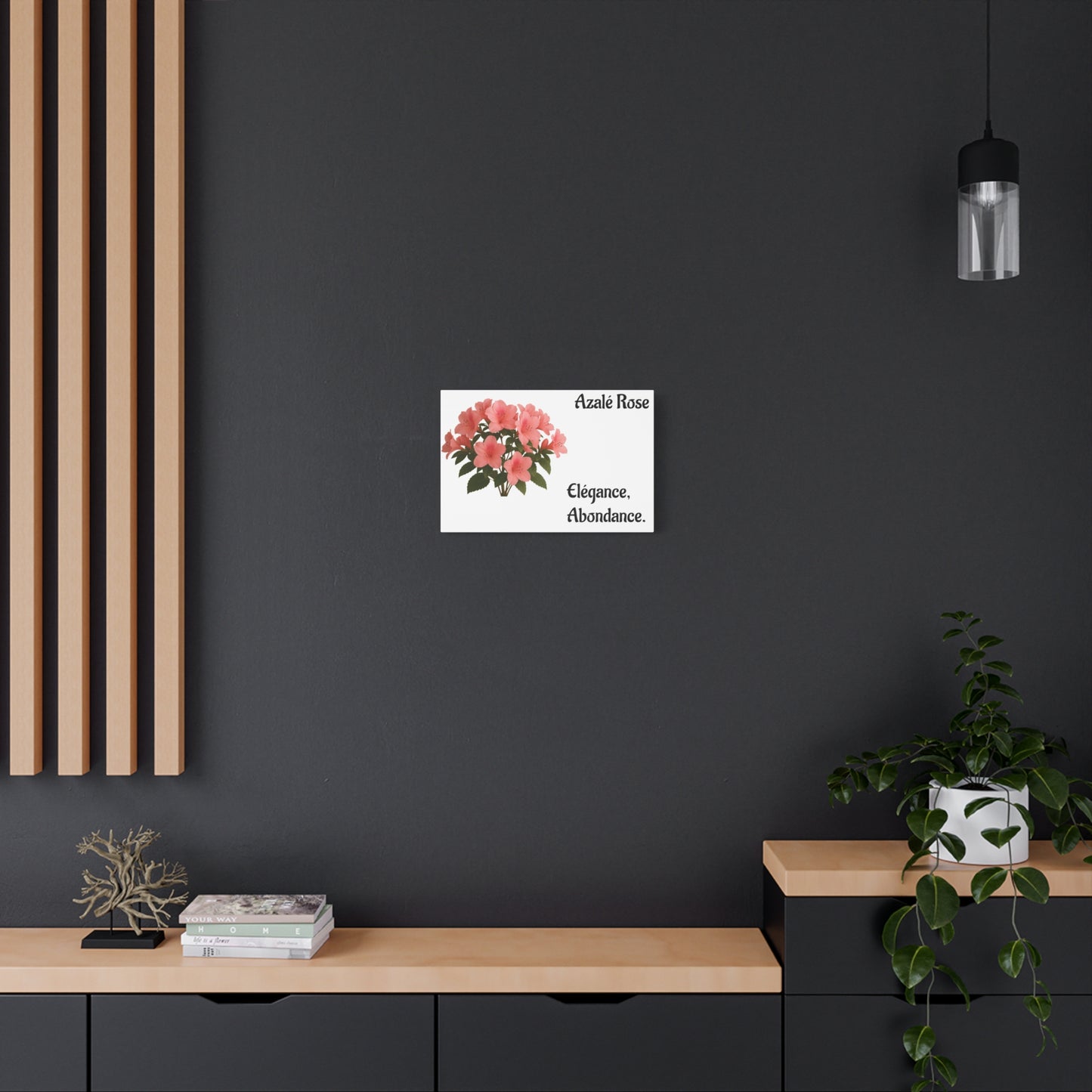 Elegant Azalea Rose Canvas Art, Floral Wall Decor, Home Decoration, Gifts for Her, Botanical Wall Art, Mother's Day Gift