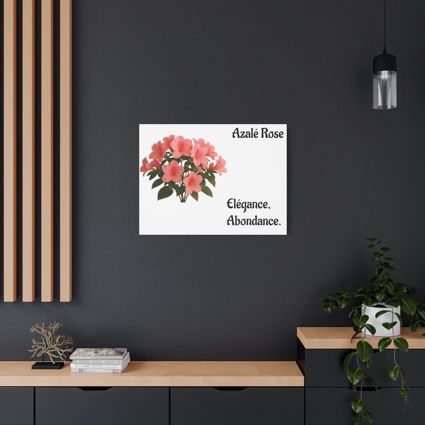Elegant Azalea Rose Canvas Art, Floral Wall Decor, Home Decoration, Gifts for Her, Botanical Wall Art, Mother's Day Gift