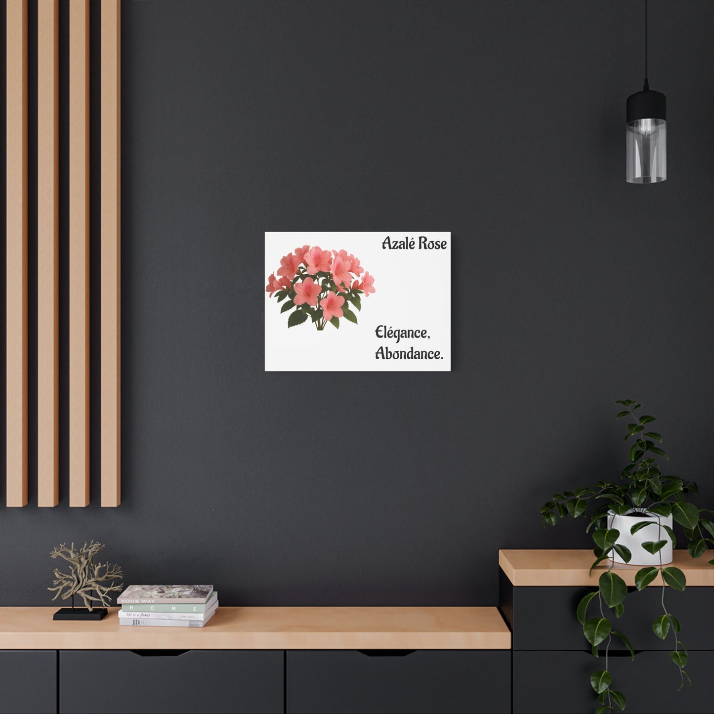 Elegant Azalea Rose Canvas Art, Floral Wall Decor, Home Decoration, Gifts for Her, Botanical Wall Art, Mother's Day Gift
