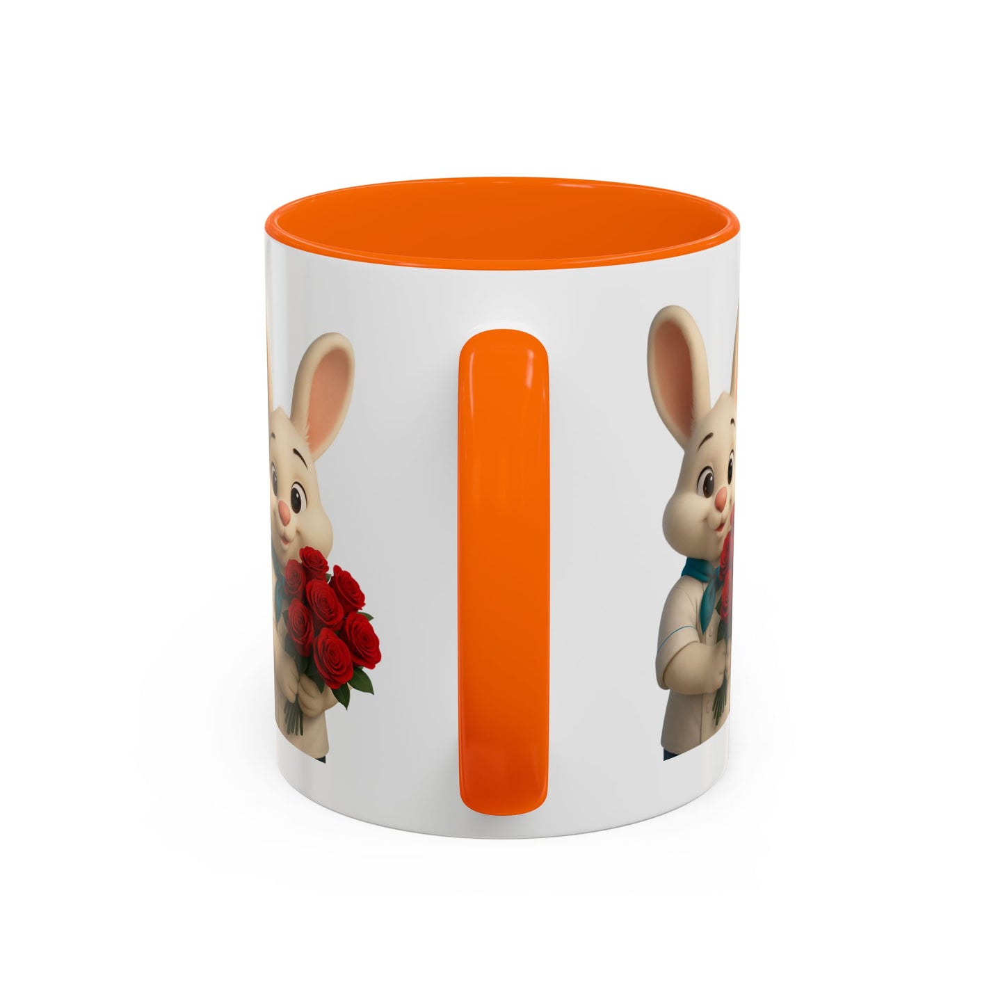 Cute Bunny Coffee Mug, Spring Gift, Valentine’s Day, Easter, Kitchen Decor, Gift for Animal Lovers, Floral Mug