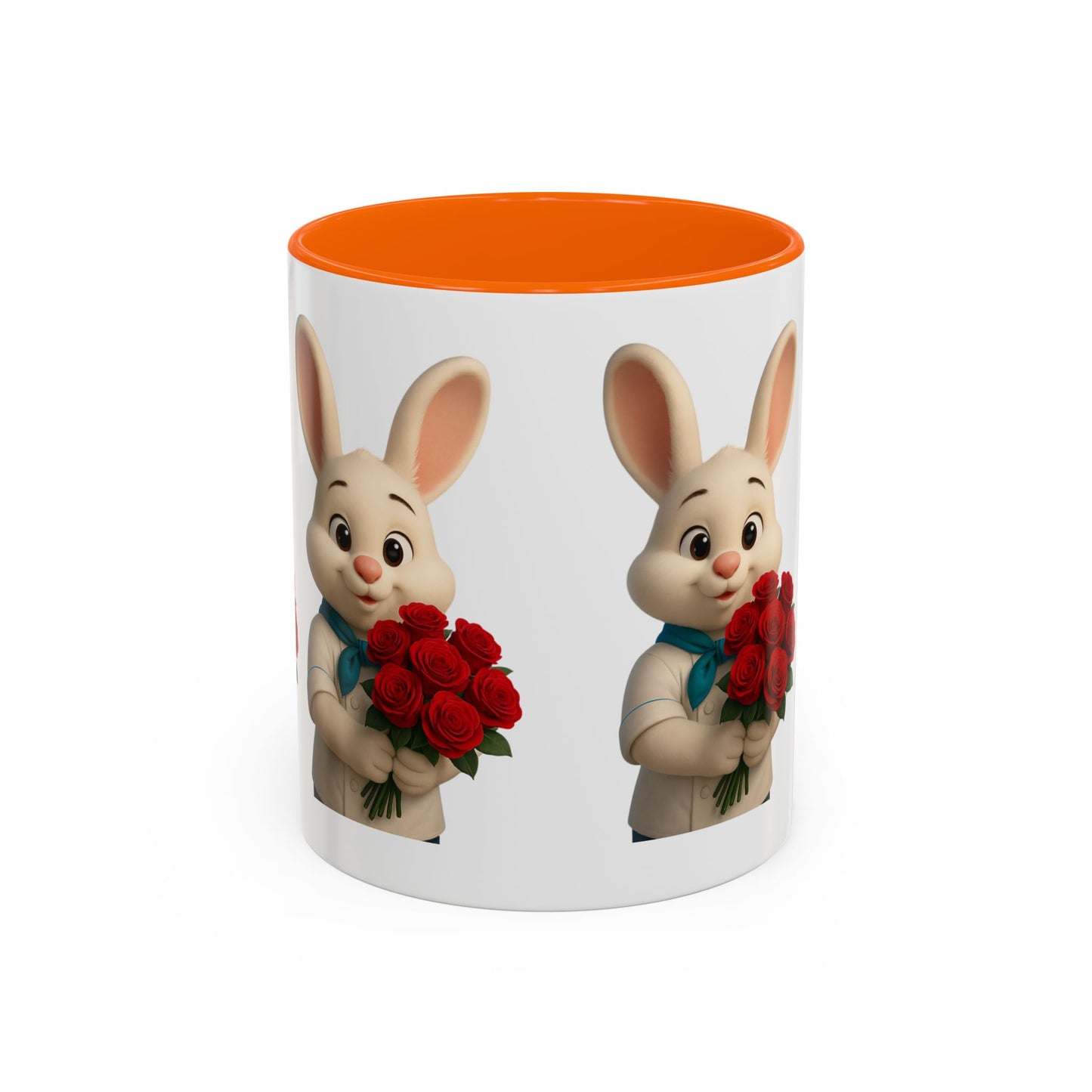 Cute Bunny Coffee Mug, Spring Gift, Valentine’s Day, Easter, Kitchen Decor, Gift for Animal Lovers, Floral Mug