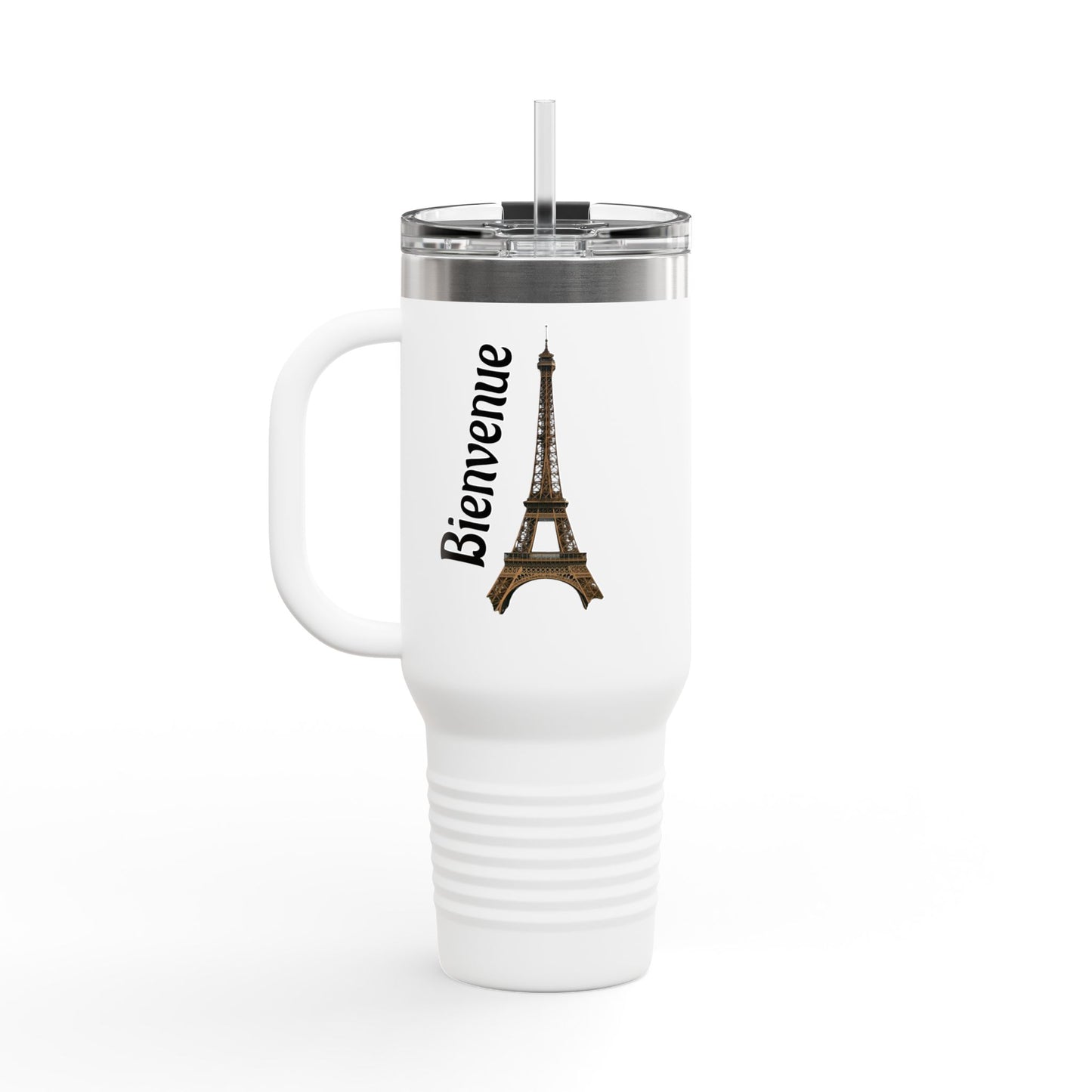 Eiffel Tower Insulated Travel Mug – 40oz, Keeps Drinks Hot/Cold, Perfect for Travel, Coffee Lovers, Gifts for Paris Enthusiasts