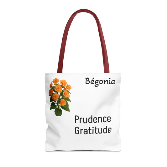 Botanical Gratitude Tote Bag, Floral Shopper, Eco-Friendly Gift Bag, Gardening Tote, Mother's Day Gift, Nature Lover Accessory