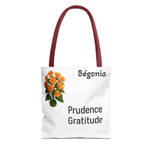 Botanical Gratitude Tote Bag, Floral Shopper, Eco-Friendly Gift Bag, Gardening Tote, Mother's Day Gift, Nature Lover Accessory